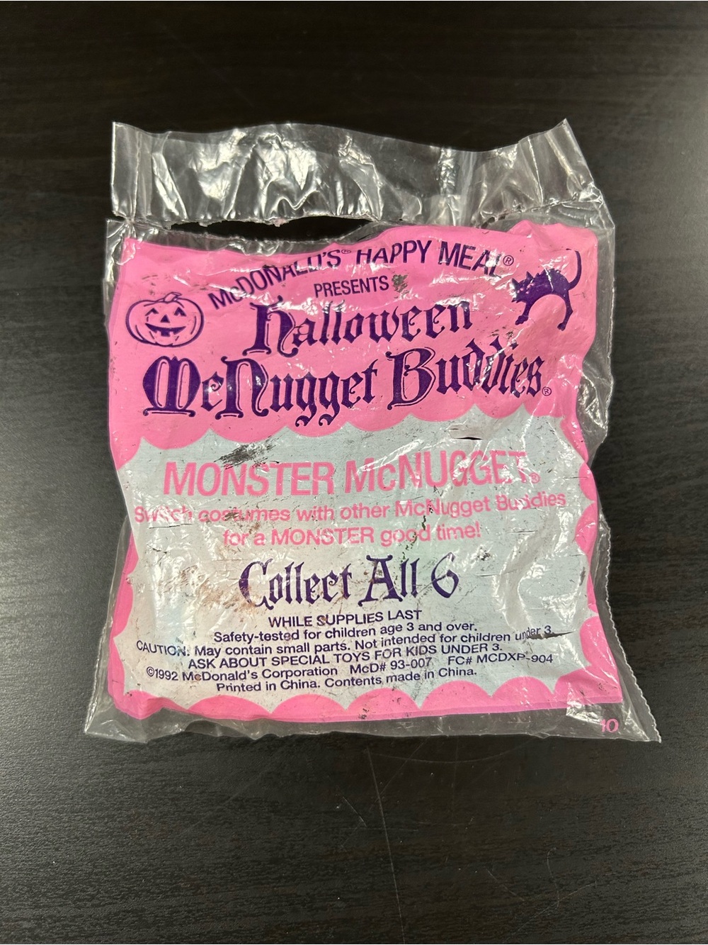 Vintage 1992 McDonald’s Halloween Monster McNugget - Brand new in bag